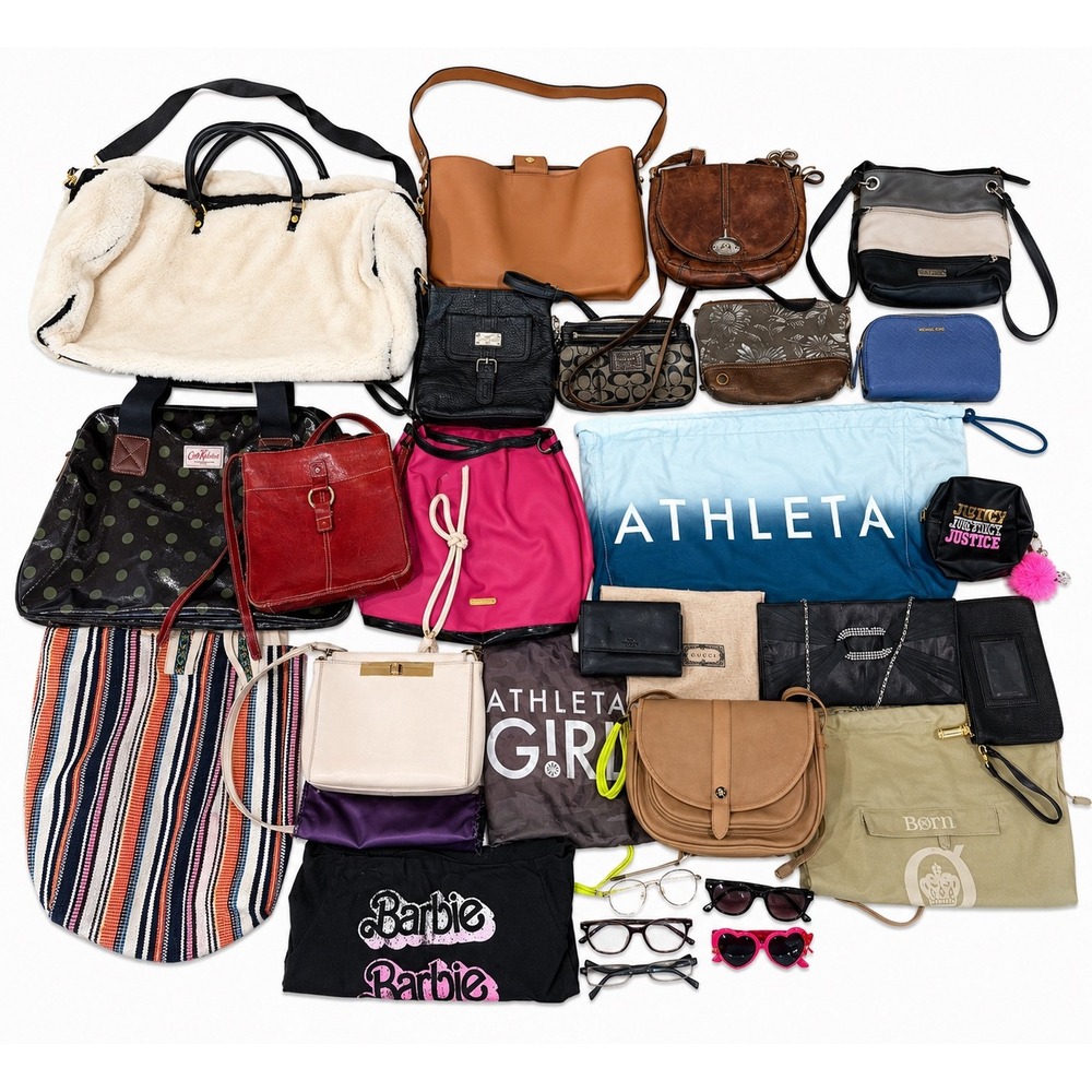 Gucci, Coach, Fossil Mixed Purse, Wallet & Sunglasses 30 Pieces Reseller Lot NWT